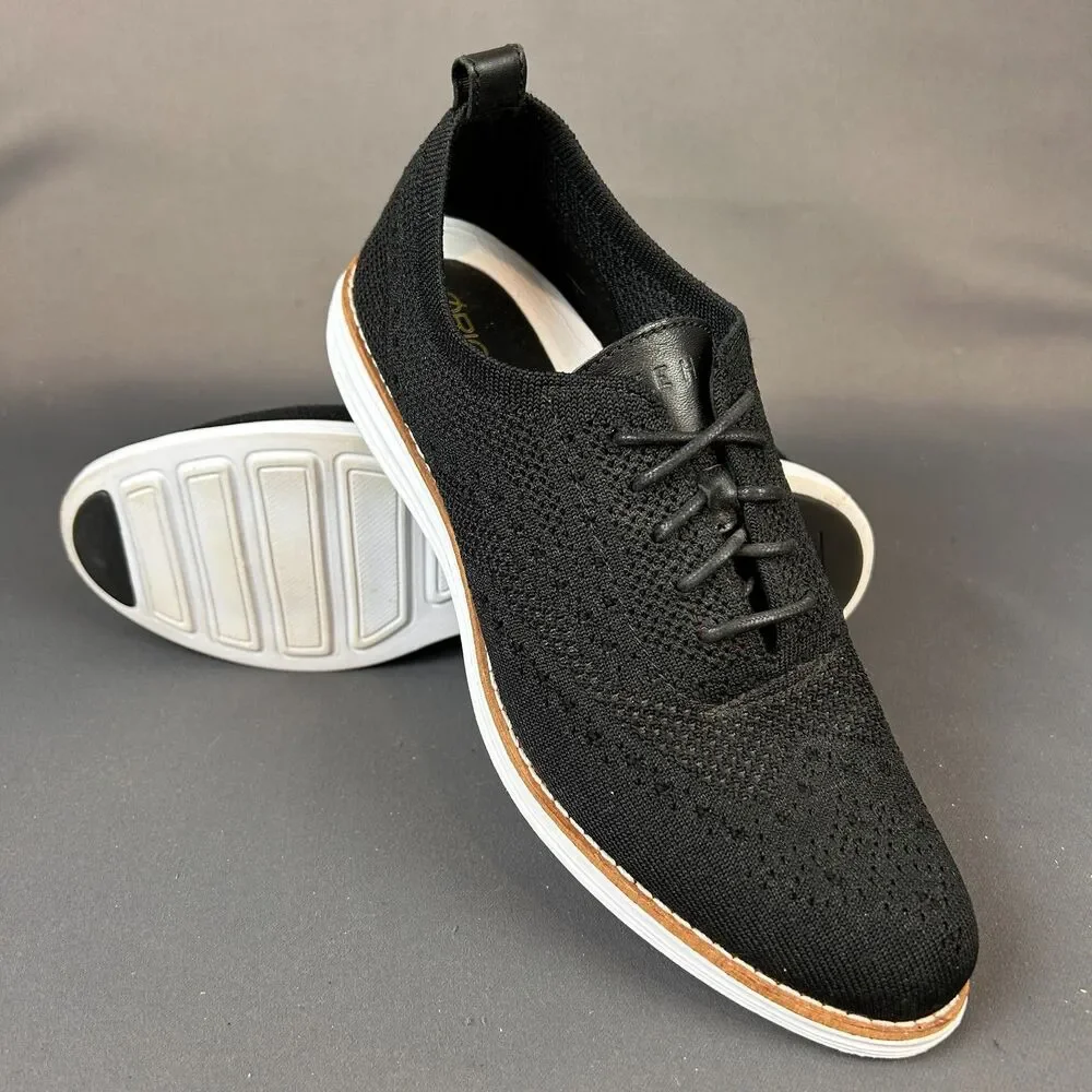 Cole Haan Black Stitchlite Wingtip Oxford Sneaker Shoes Size 8B - Picture 12 of 16